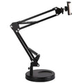 Aluminum Gooseneck Phone & Tablet Stand — 360° Rotation, 4.7"–11"