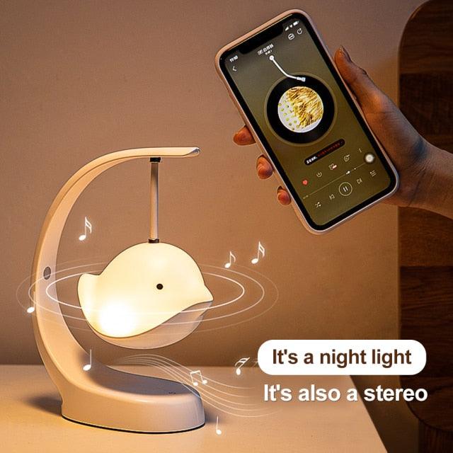 Bluetooth LED Night Light Speaker — Touch Control, 11Hr Battery, USB Rechargeable