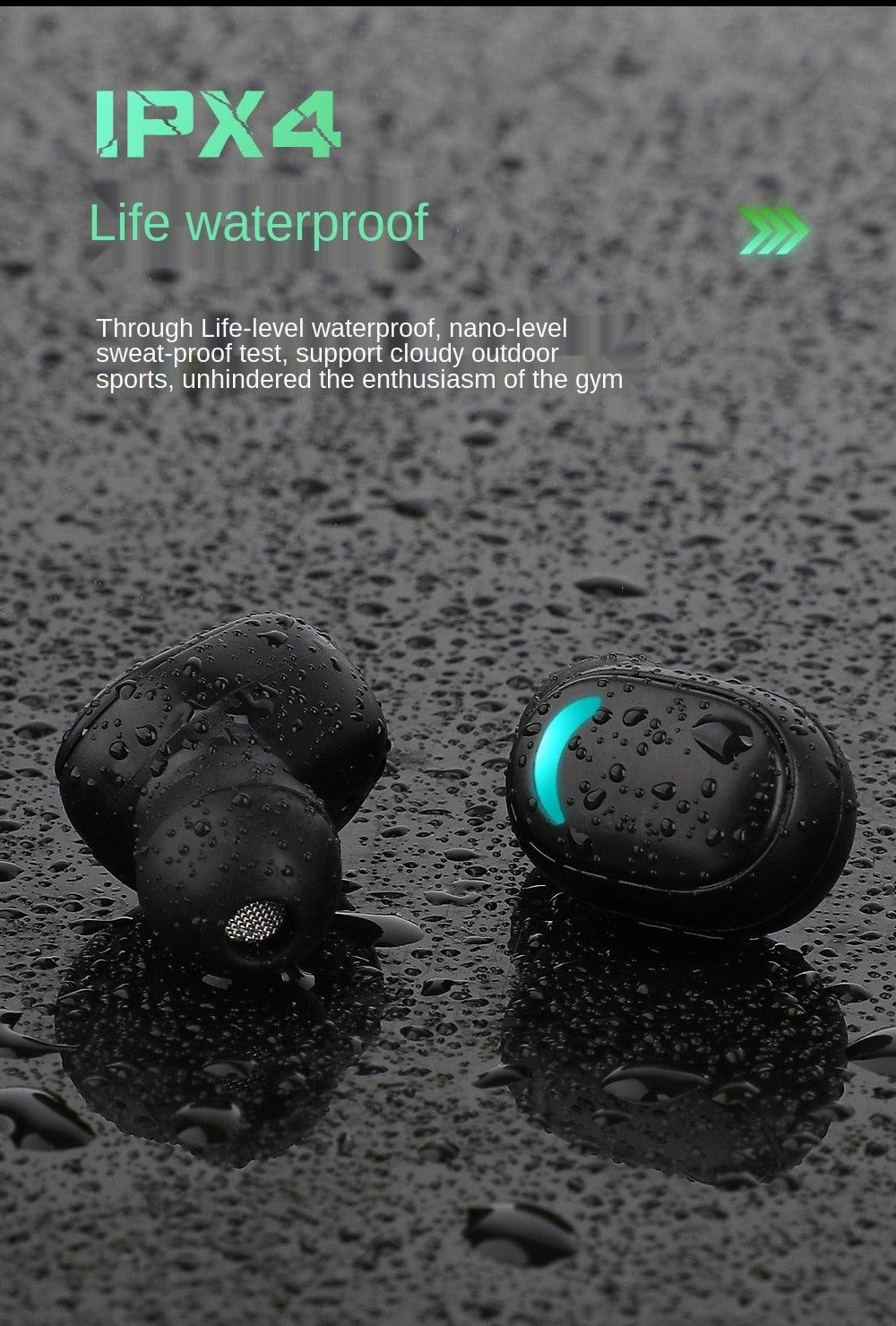 Sports Wireless Earbuds — Bluetooth 5.1, LED Display, Waterproof, Touch Control