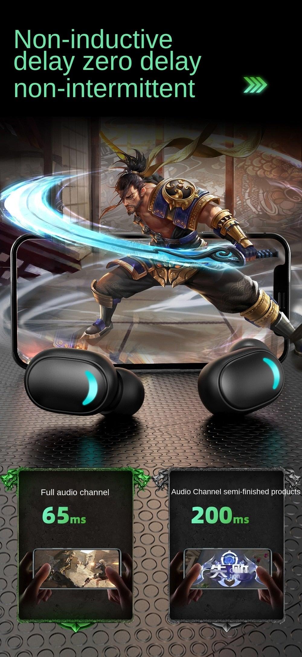 Sports Wireless Earbuds — Bluetooth 5.1, LED Display, Waterproof, Touch Control