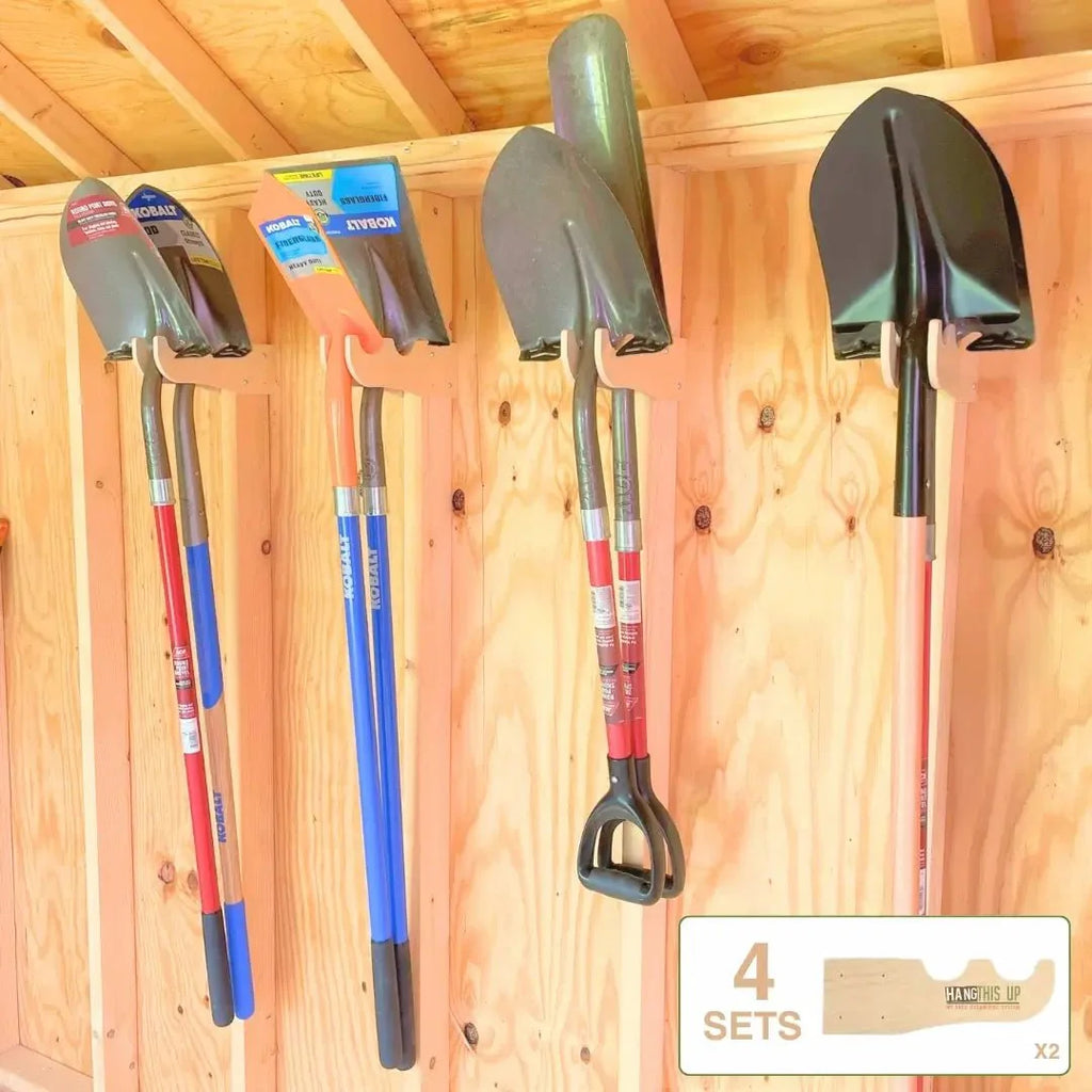 HangThis Up Starter Shed Kit | Complete Wall-Mount Shed Organizer System (Stud Mount)