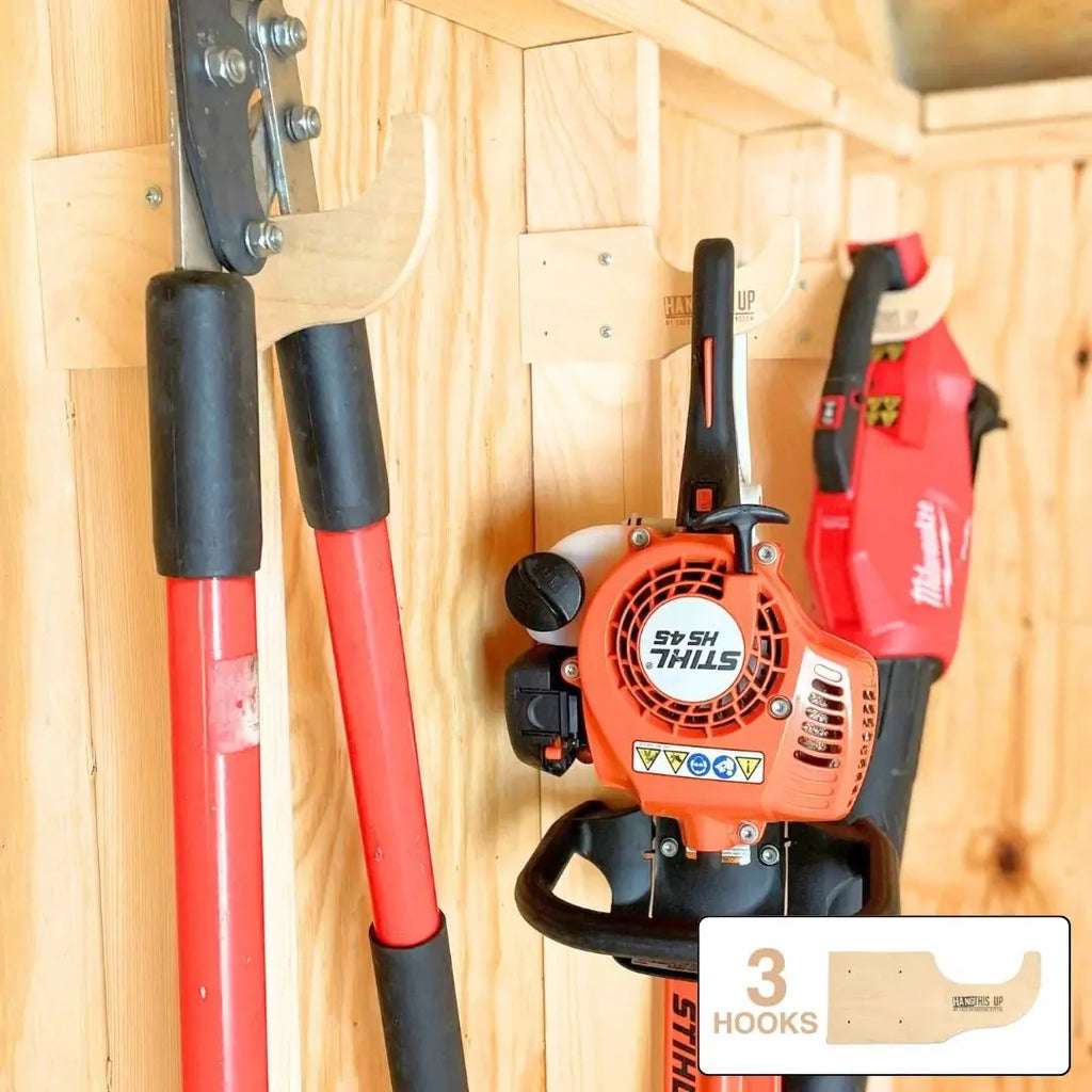 HangThis Up Starter Shed Kit | Complete Wall-Mount Shed Organizer System (Stud Mount)