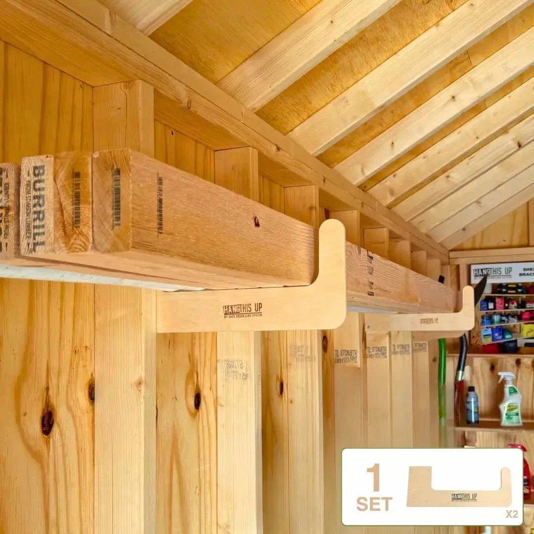 HangThis Up Starter Shed Kit | Complete Wall-Mount Shed Organizer System (Stud Mount)