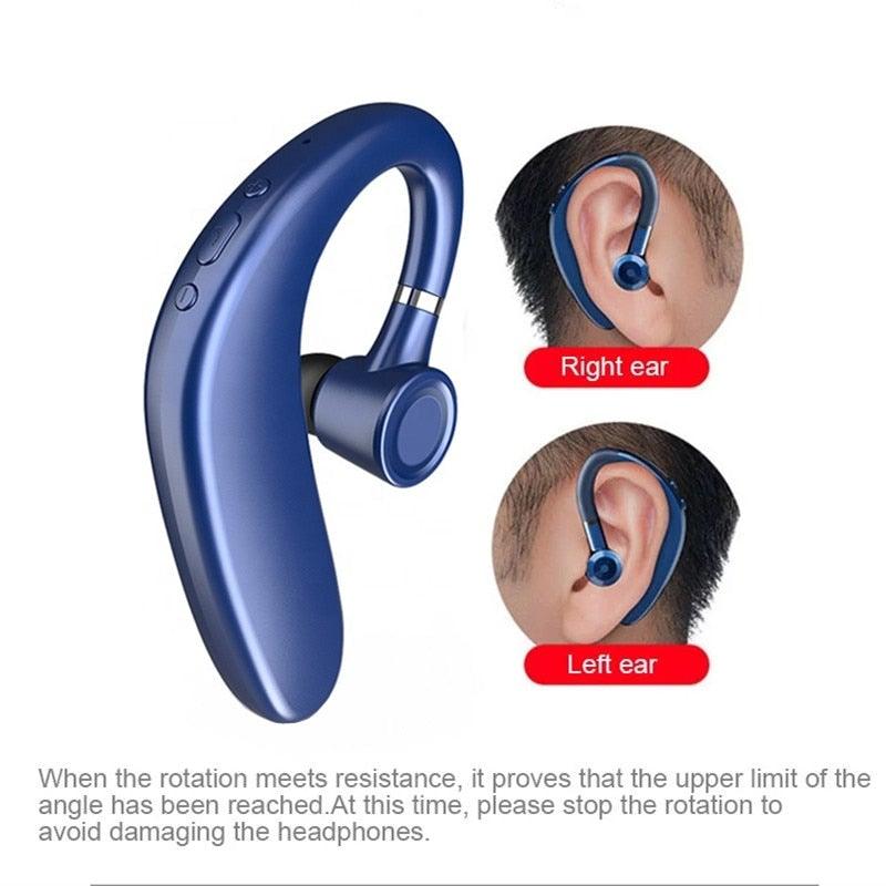 Single Ear Bluetooth Earhook Headset — Business & Sport, Bluetooth 5.0 with Mic