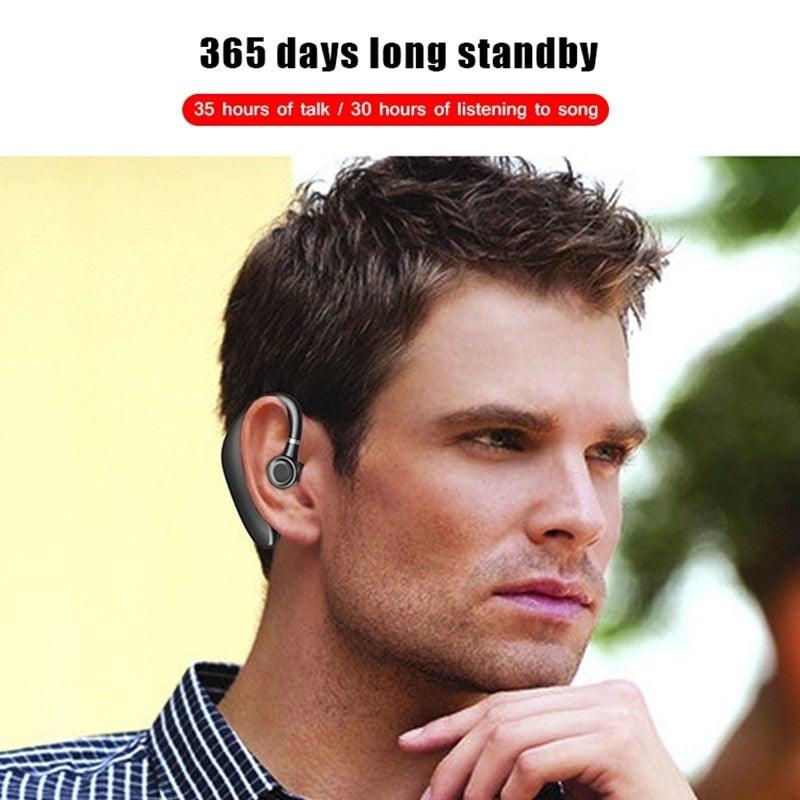 Single Ear Bluetooth Earhook Headset — Business & Sport, Bluetooth 5.0 with Mic
