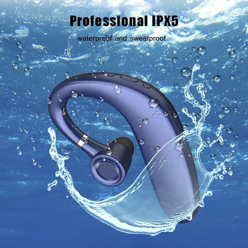 Single Ear Bluetooth Earhook Headset — Business & Sport, Bluetooth 5.0 with Mic
